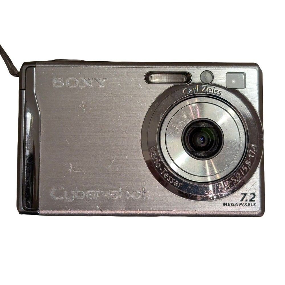 Sony Cyber-shot DSC-W80 7.2MP Digital Camera Silver Tested Working